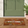 1'6"x2'6" 'Welcome' Leaves Coir Doormat White - Room Essentials™