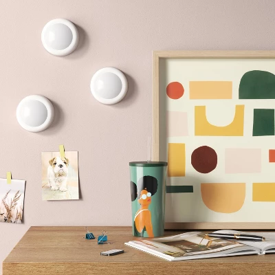 3pk 3" RGB Novelty Wall Lights With Remote Control - Room Essentials™ 2 3pk 3" RGB Novelty Wall Lights With Remote Control - Room Essentials™ - Image 2