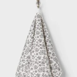 Quick Dry Floral Waffle Towel Black - Room Essentials™ -Room Essentials™ GUEST 6ffcbc52 81df 4e97 99a4 251e7bd3676f