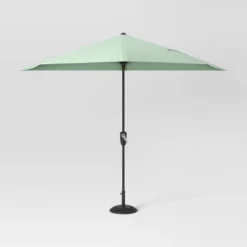 7.813'x8.83' Half Circle Patio Umbrella - Black Pole - Room Essentials™ -Room Essentials™ GUEST 7428ca1b 6a0b 4d47 aff8 c994ccff9850