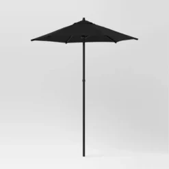 6' Round Outdoor Patio Market Umbrella With Black Pole - Room Essentials™ -Room Essentials™ GUEST 745205cc 10f6 4caa 84da 8c9536c25529
