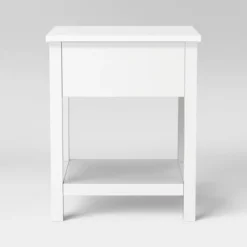 Traditional Side Table With Storage Drawer Classic White - Room Essentials™ 7 Traditional Side Table With Storage Drawer Classic White - Room Essentials™ -Room Essentials™ GUEST 74663713 714e 4d17 a6bc 1dd6bb0ed1b5