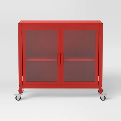 2 Door Metal Rolling Locker Storage Cabinet - Room Essentials™ 3 2 Door Metal Rolling Locker Storage Cabinet - Room Essentials™ - Image 3