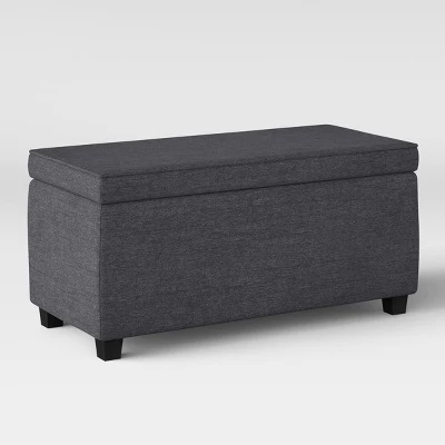Double Storage Dorm Ottoman Dark Gray - Room Essentials™ 2 Double Storage Dorm Ottoman Dark Gray - Room Essentials™ - Image 2