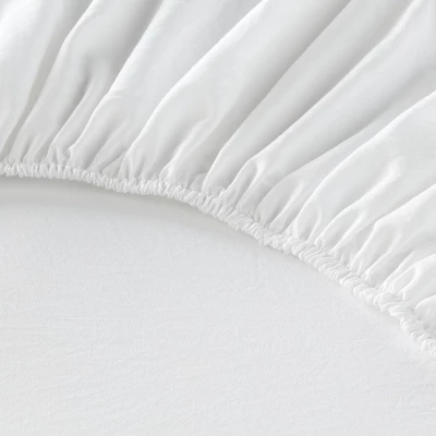 King Garment Washed Microfiber Solid Sheet Set White - Room Essentials™ 3 King Garment Washed Microfiber Solid Sheet Set White - Room Essentials™ - Image 3