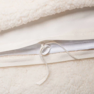 50"x70" Sherpa Weighted Blanket With Removable Cover - Room Essentials™ 1 50"x70" Sherpa Weighted Blanket With Removable Cover - Room Essentials™