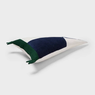 Triangle Corduroy Decorative Throw Pillow Navy Blue - Room Essentials™ 2 Triangle Corduroy Decorative Throw Pillow Navy Blue - Room Essentials™ - Image 2