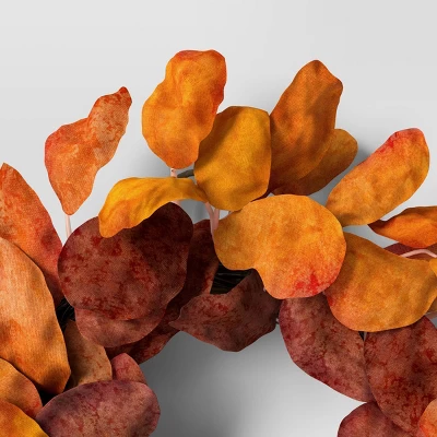 Orange Leaf Fall Mini Wreath - Room Essentials™ 2 Orange Leaf Fall Mini Wreath - Room Essentials™ - Image 2
