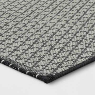4'x5'6" Small Diamond Area Rug Charcoal Gray - Room Essentials™ 3 4'x5'6" Small Diamond Area Rug Charcoal Gray - Room Essentials™ - Image 3