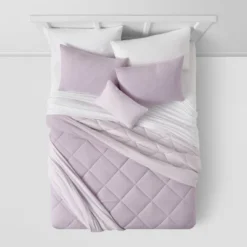 Solid Microfiber Reversible Decorative Bed Set With Throw - Room Essentials™ 11 Solid Microfiber Reversible Decorative Bed Set With Throw - Room Essentials™ -Room Essentials™ GUEST 8d88b1a5 bacb 400d bff9 2871bf646785