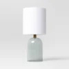 Glass Table Lamp With Open Base - Room Essentials™: ETL Listed, No Assembly, Modern Desk & Bedside Lighting