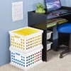 Storage Crate White - Room Essentials™: Portable Stackable Plastic Milk Crate With Built-In Handles, 30.6L Capacity