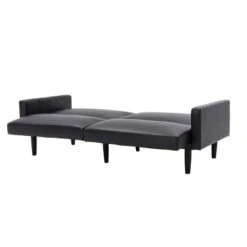 Faux Leather Futon Sofa With Arms Black - Room Essentials™ -Room Essentials™ GUEST 9d1c56ec c4dc 4391 8d2f 40e99d25975e