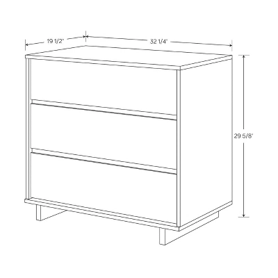 Modern 32" Wide 3 Drawer Dresser - Room Essentials™ 6 Modern 32" Wide 3 Drawer Dresser - Room Essentials™ - Image 6