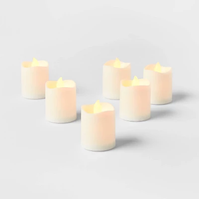 6pk Votives LED Candle - Room Essentials™: Resin & Plastic, Battery Operated, Safe Decor 2 6pk Votives LED Candle - Room Essentials™: Resin & Plastic, Battery Operated, Safe Decor - Image 2