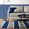 4'x5'6" Rugby Striped Accent Rug Gray/Blue - Room Essentials™