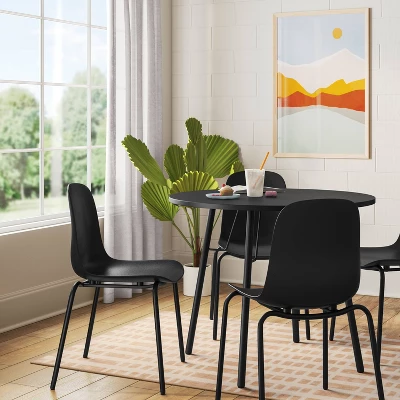 36" Round Dining Table Black - Room Essentials™ 1 36" Round Dining Table Black - Room Essentials™