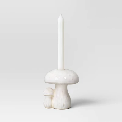 Ceramic Mushroom Taper Candle Holder - Room Essentials™ 2 Ceramic Mushroom Taper Candle Holder - Room Essentials™ - Image 2