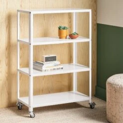 44" 3 Shelf Metal Rolling Bookcase - Room Essentials™