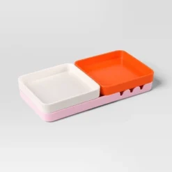 3pc Stackable Melamine Decorative Trays - Room Essentials™ -Room Essentials™ GUEST ac2f5b79 baef 4fc0 84d4 b24945e4b291