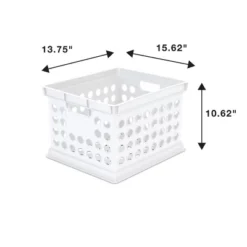 Storage Crate White - Room Essentials™: Portable Stackable Plastic Milk Crate With Built-In Handles, 30.6L Capacity -Room Essentials™ GUEST ad951f06 0bfb 4a13 b146 41da22f11339