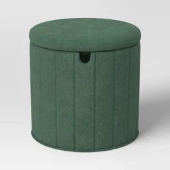 Folding Round Storage Ottoman - Room Essentials™ -Room Essentials™ GUEST adae96d8 3992 4466 b360 eba43b44d17c