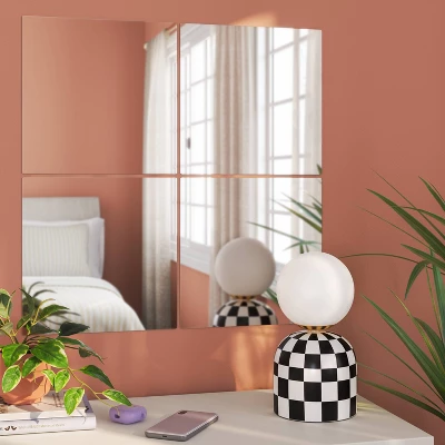 (Set Of 4) 12"x12" Frameless Mirrors Silver - Room Essentials™: Modern Square Wall Mount, No Frame Required 1 (Set Of 4) 12"x12" Frameless Mirrors Silver - Room Essentials™: Modern Square Wall Mount, No Frame Required