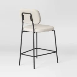 24" Upholstered With Metal Base Counter Height Barstool Cream Boucle - Room Essentials™ 7 24" Upholstered With Metal Base Counter Height Barstool Cream Boucle - Room Essentials™ -Room Essentials™ GUEST b5041e38 5c90 4b77 aef6 0b180d94a9c8