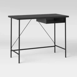 Wood And Metal Writing Desk With Storage - Room Essentials™ -Room Essentials™ GUEST b6ee626e 3265 49db 8365 a9aaf9b3dcc2