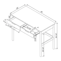 Scandi Desk With Drawers Natural - Room Essentials™ -Room Essentials™ GUEST beea9f5d 7625 47e1 b872 56b582b72025