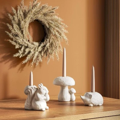 Ceramic Hedgehog Taper Candle Holder - Room Essentials™ 1 Ceramic Hedgehog Taper Candle Holder - Room Essentials™