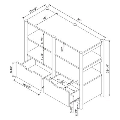 32" Scandi Small Bookcase With Storage Drawers Natural - Room Essentials™ 6 32" Scandi Small Bookcase With Storage Drawers Natural - Room Essentials™ - Image 6