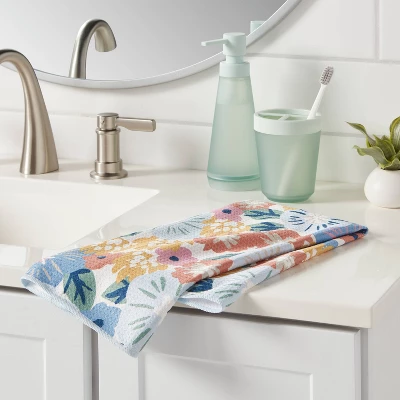 Quick Dry All Over Floral Waffle Towel - Room Essentials™ 1 Quick Dry All Over Floral Waffle Towel - Room Essentials™
