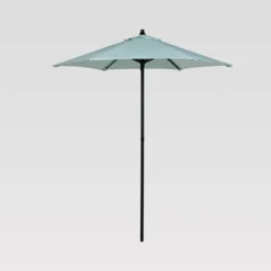 6' Round Outdoor Patio Market Umbrella With Black Pole - Room Essentials™ -Room Essentials™ GUEST cb1c716e 1996 4d1f 9d0c 954cb1ffd10d
