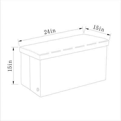 24" Collapsible Dorm Storage Ottoman - Room Essentials™ 4 24" Collapsible Dorm Storage Ottoman - Room Essentials™ - Image 4