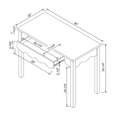 Wavy Writing Desk With Drawer Natural - Room Essentials™ 6 Wavy Writing Desk With Drawer Natural - Room Essentials™ - Image 6