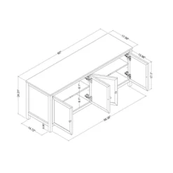 Traditional Storage TV Stand With Doors And Shelves For TVs Up To 65" Classic White - Room Essentials™ -Room Essentials™ GUEST d7faf10d 9af7 4082 88f3 681de348e17a