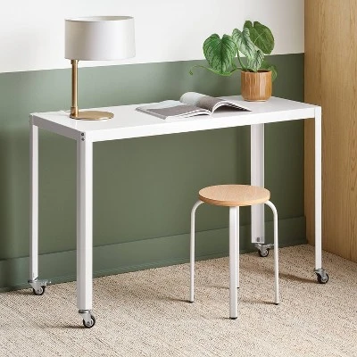 45" Metal Rolling Computer Desk - Room Essentials™ 1 45" Metal Rolling Computer Desk - Room Essentials™