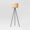 Tripod Floor Lamp With Shade Black - Room Essentials™: Modern Standing Light, ETL Listed, Metal Body