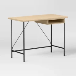 Wood And Metal Writing Desk With Storage - Room Essentials -Room Essentials™ GUEST e09ada3d 995f 4d13 ae7c ca357a507074
