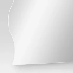 16"x20" Frameless Wavy Wall Mirror Silver - Room Essentials™ -Room Essentials™ GUEST e33e4afd 482a 4bf9 b616 277c3d3a168f