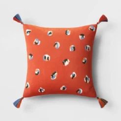 Abstract Dots Embroidered Cotton Square Throw Pillow - Room Essentials™ -Room Essentials™ GUEST e547e9f9 180b 42a6 b319 0972324e64cb
