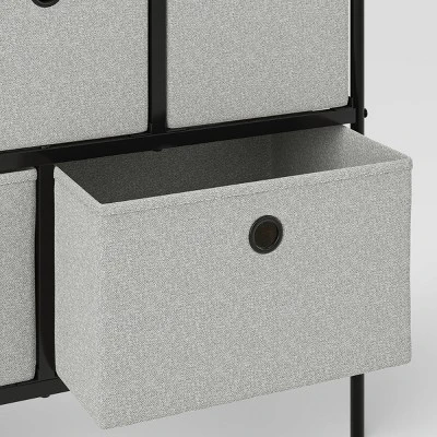 36" Wide Fabric Bin 5 Dresser Black Frame - Room Essentials™ 4 36" Wide Fabric Bin 5 Dresser Black Frame - Room Essentials™ - Image 4