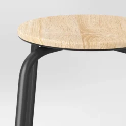 Set Of 2 24" Wood With And Metal Base Backless Counter Height Barstool Stool Natural - Room Essentials™ -Room Essentials™ GUEST e6d2c9fc 24a8 4963 bd09 af7a721ce0d3