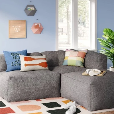 Modular Dorm Seating Armless Seat Compressed Foam - Room Essentials™ 1 Modular Dorm Seating Armless Seat Compressed Foam - Room Essentials™