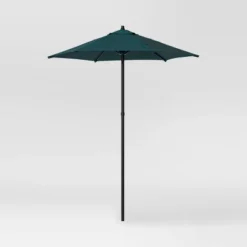 6' Round Outdoor Patio Market Umbrella With Black Pole - Room Essentials™ -Room Essentials™ GUEST e9204e2b 99a7 477f 98d3 58f5539a9218