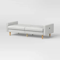 MidCentury Modern 78" Futon Sofa Light Gray - Room Essentials™ -Room Essentials™ GUEST eac5a871 9de8 4099 b7c0 7b992cd94210