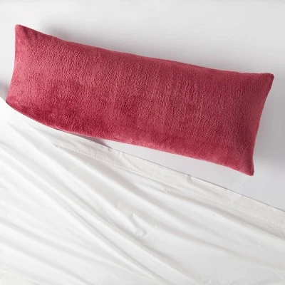 Plush Body Pillow Cover Dark Mauve - Room Essentials ™ 1 Plush Body Pillow Cover Dark Mauve - Room Essentials ™