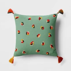 Abstract Dots Embroidered Cotton Square Throw Pillow - Room Essentials™ -Room Essentials™ GUEST f1ec40ae 5d69 4b3f b297 4d5663e6159c