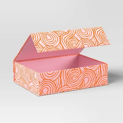 2pk Magnetic Lidded Decorative Boxes Pink - Room Essentials™ 2 2pk Magnetic Lidded Decorative Boxes Pink - Room Essentials™ - Image 2